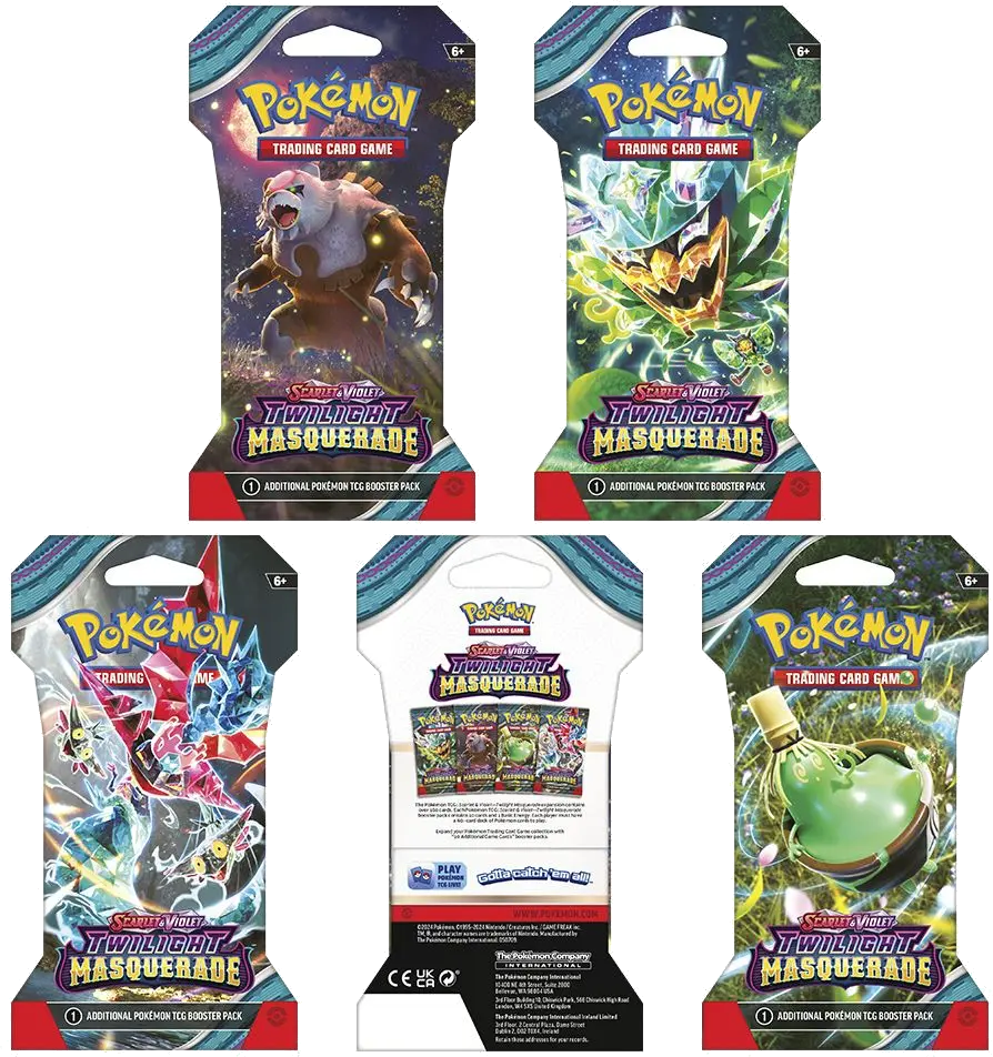 pokemon twilight masquerade sleeved booster pack Pokémon TCG: Scarlet & Violet: Pac — Smoke and Mirrors Hobby Violet 6 Twilight Masquerade Booster Bundle -